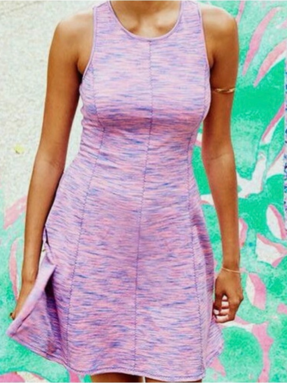 Lilly Pulitzer Cove Dress-Flamingo Pink Space Dye Fit & Flare Size XS Rare 2015